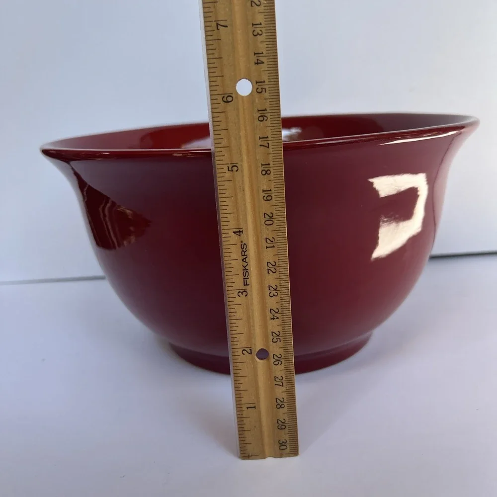 Vintage Haeger Pottery USA 3311 Red Mixing Bowl 10